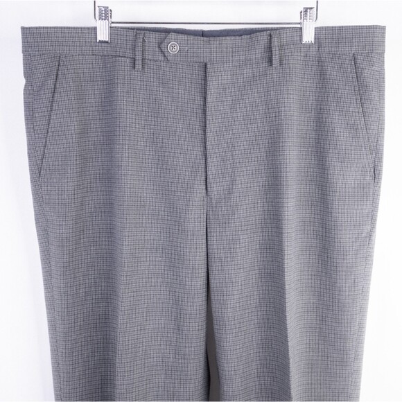 Nautica 2-Pcs Modern Fit Suit Micro Check Gray Jacket Blazer Sz 44R Pants 38X30 - Picture 15 of 16